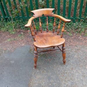 A BEECH & ELM CAPTAINS CHAIR (OR SOME SAY SMOKERS!) Antique Chairs
