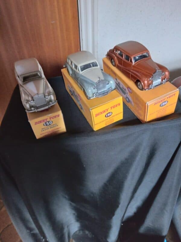 THREE DINKY TOYS (1950’s) ROLLS ROYCE CARS Antique Collectibles 4