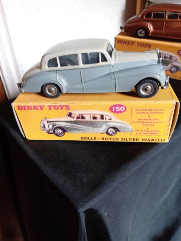 THREE DINKY TOYS (1950’s) ROLLS ROYCE CARS Antique Collectibles 6