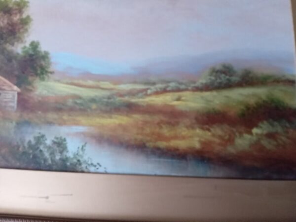 PAIR of SCENIC LANDSCAPES. OIL ON BOARD. VICTORIAN. SIGNED - Image 6
