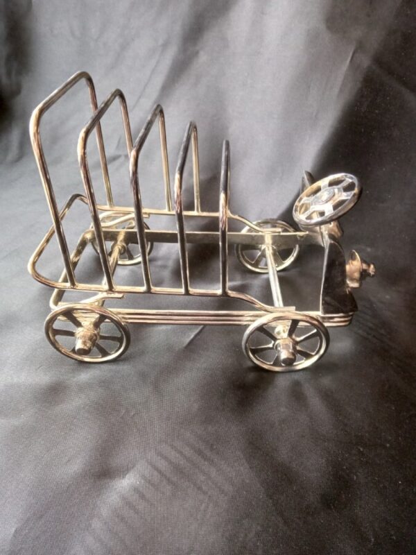 AN UNUSUAL EDWARDIAN TOAST RACK ( Motor Vehicle) Silver Plated - Image 3