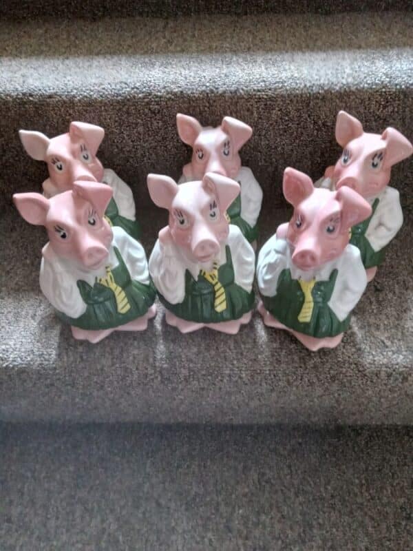 NATWEST PIG MONEY BOXES- 6 SCHOOLGIRLS Antique Collectibles 3