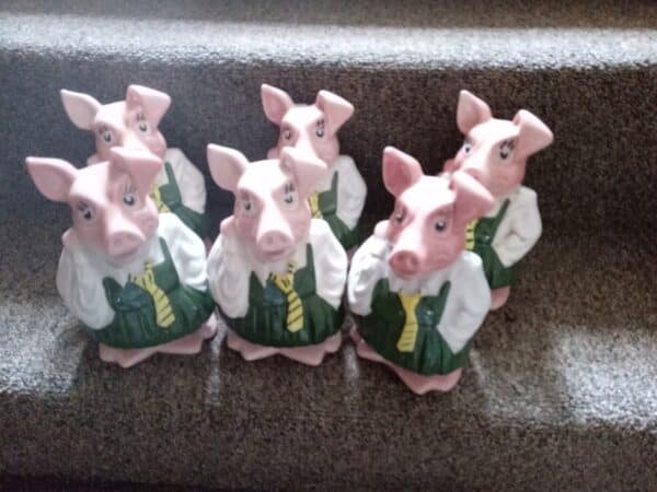 NATWEST PIG MONEY BOXES- 6 SCHOOLGIRLS Antique Collectibles 4