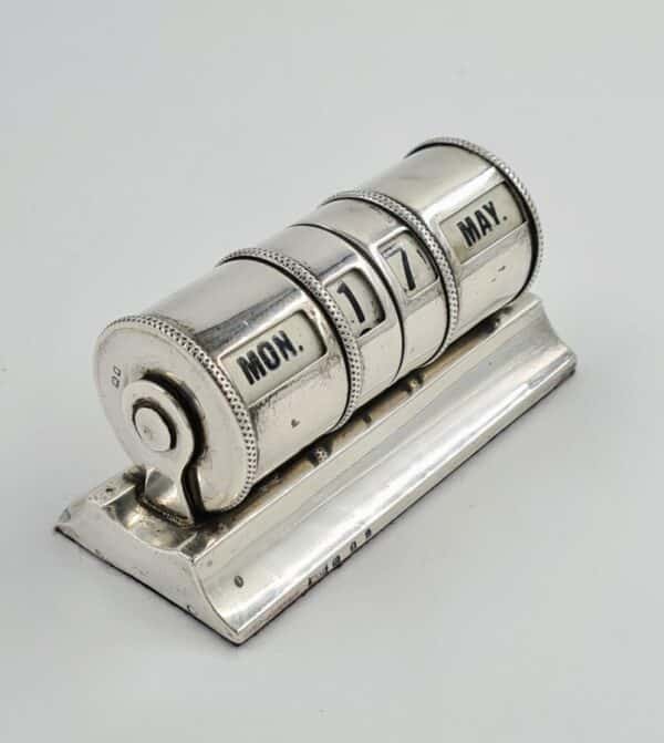 Art Deco Sterling Solid Silver Desk Day Month Date Calendar - Image 15