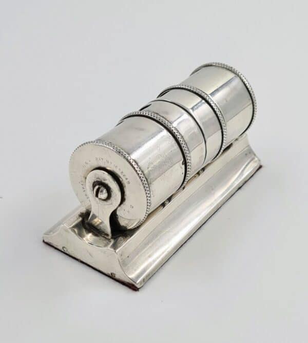 Art Deco Sterling Solid Silver Desk Day Month Date Calendar - Image 13