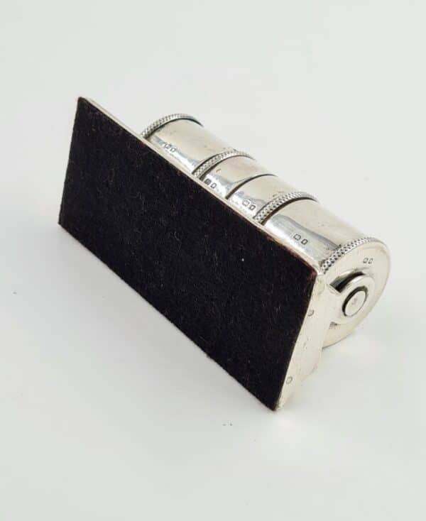 Art Deco Sterling Solid Silver Desk Day Month Date Calendar - Image 12