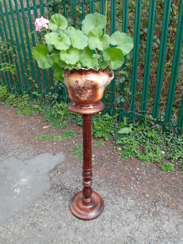 AN EDWARDIAN FLUTED JARDINERE STAND - Image 4