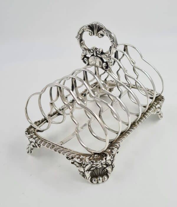 Georgian Antique Solid Silver Toast Rack Robert Hennell II