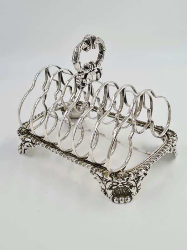 Georgian Antique Solid Silver Toast Rack Robert Hennell II Antique Silver Antique Silver 13