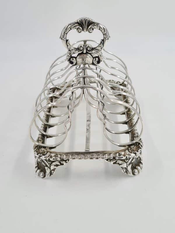 Georgian Antique Solid Silver Toast Rack Robert Hennell II Antique Silver Antique Silver 11