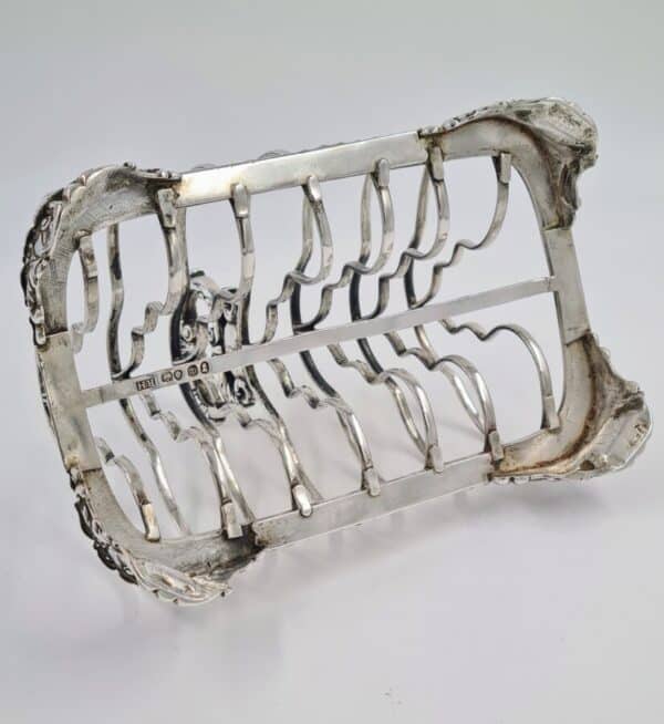 Georgian Antique Solid Silver Toast Rack Robert Hennell II - Image 5