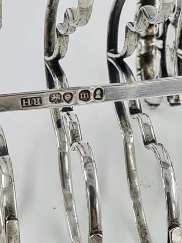 Georgian Antique Solid Silver Toast Rack Robert Hennell II - Image 4