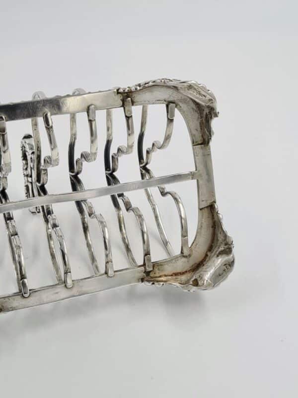 Georgian Antique Solid Silver Toast Rack Robert Hennell II - Image 3