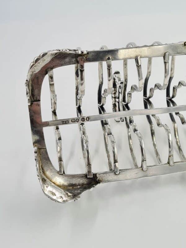 Georgian Antique Solid Silver Toast Rack Robert Hennell II - Image 2