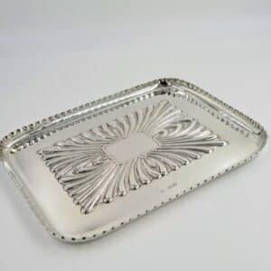 Antique Sterling Solid Silver Dressing Table Tray 1895 350g Antique Silver Antique Silver