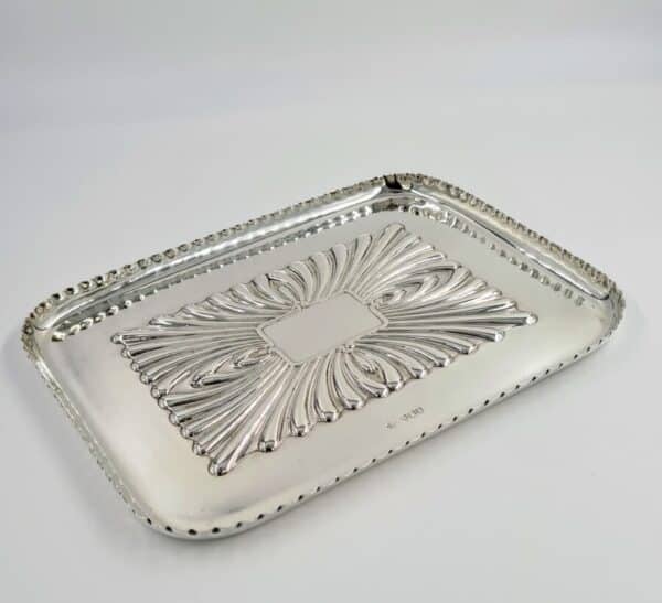 Antique Sterling Solid Silver Dressing Table Tray 1895 350g Antique Silver Antique Silver 3