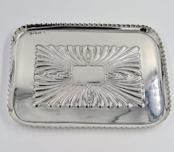 Antique Sterling Solid Silver Dressing Table Tray 1895 350g Antique Silver Antique Silver 10