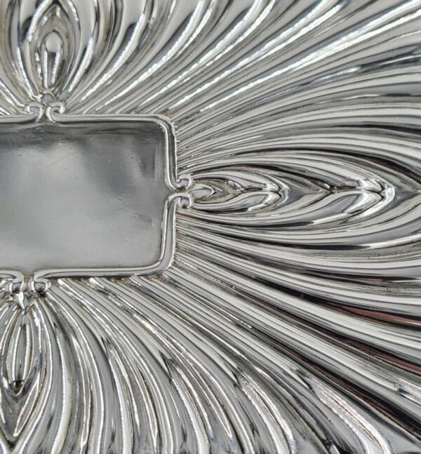 Antique Sterling Solid Silver Dressing Table Tray 1895 350g - Image 6