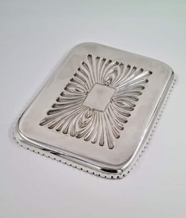 Antique Sterling Solid Silver Dressing Table Tray 1895 350g - Image 3