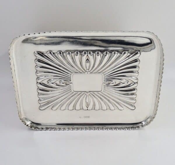 Antique Sterling Solid Silver Dressing Table Tray 1895 350g - Image 2