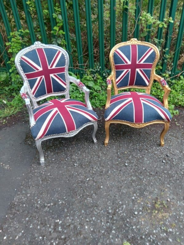 FRENCH STYLE UNION JACK CHAIRS Antique Chairs 3