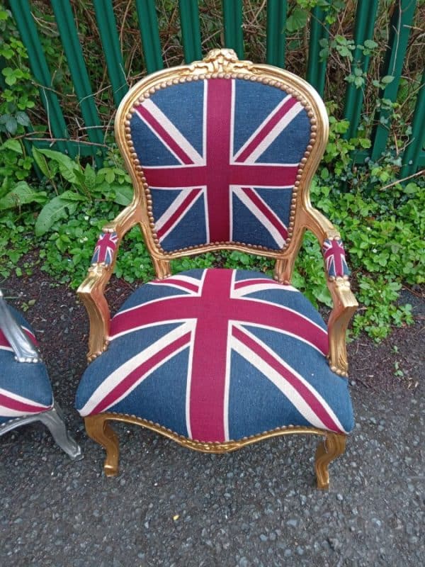 FRENCH STYLE UNION JACK CHAIRS Antique Chairs 4