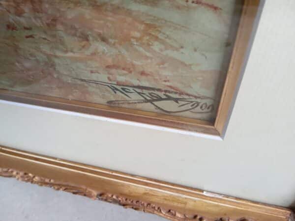 PAIR of BEAUTIFUL WATER COLOURS. GILDED FRAMED–SINGED & DATED 1909 Antique Art 9
