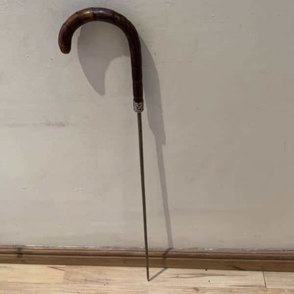 Gentleman’s walking stick sword stick with silver collar - Image 29