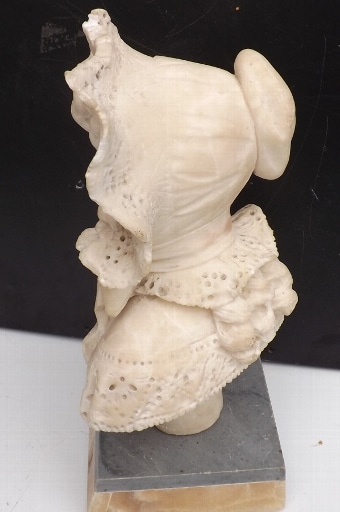 Carved marble figure of Georgian lady in her bonnet & blouse Miscellaneous 6