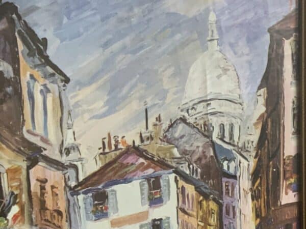 Stunning Pair of French Town Scenes Vivid Colours 1950's Prints - Image 10