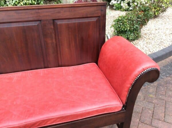 Georgian Mahogany Settle Bench Seat / Daybed Antique Daybed Antique Furniture 7