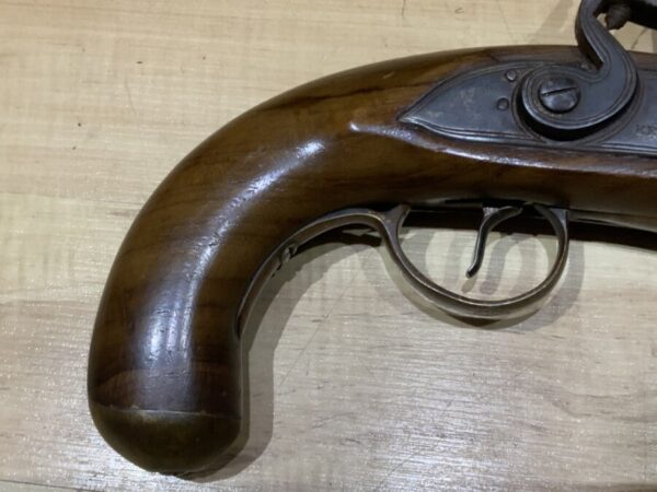 Flintlock pistol by Ketland London brass barrel - Image 4