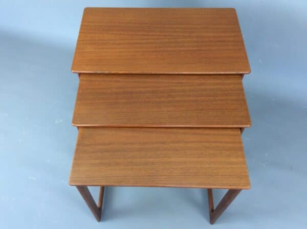 Danish Solid Teak Nesting Tables By CFC Silkeborg - Image 3