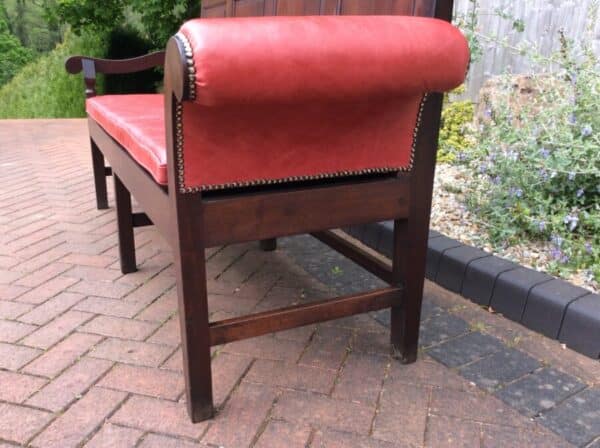 Georgian Mahogany Settle Bench Seat / Daybed Antique Daybed Antique Furniture 8