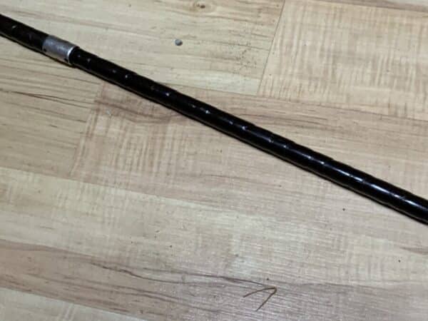 Gentleman’s walking stick sword stick with silver mounts - Image 3