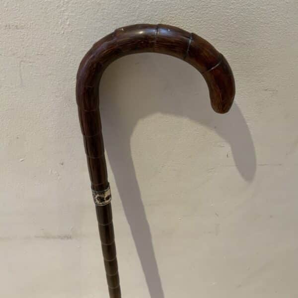 Gentleman’s walking stick sword stick with silver collar - Image 3