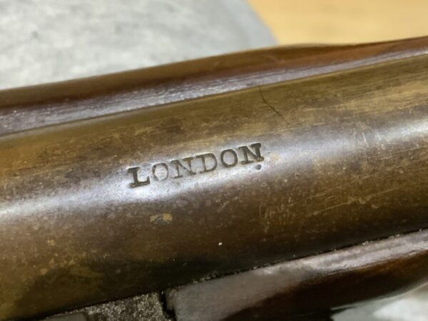 Flintlock pistol by Ketland London brass barrel - Image 10