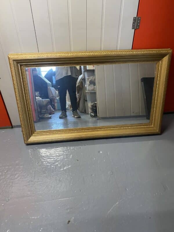 Rare Victorian original gilt large picture frame come mirror - Image 3