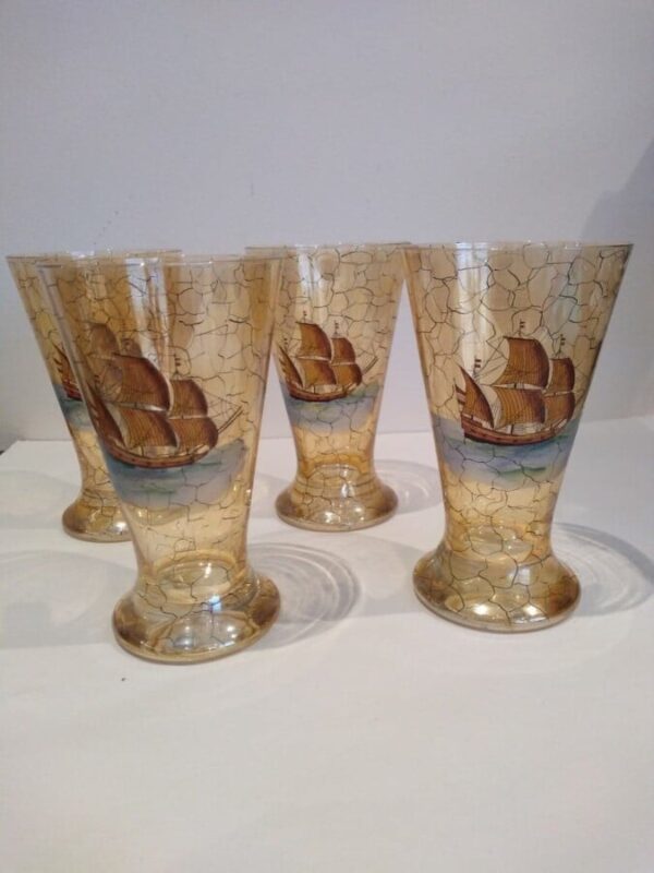 Set of President Glasses ships Antique Glassware 3