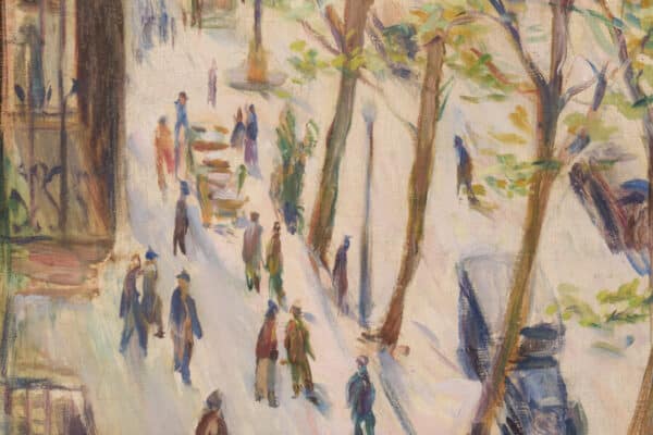 Francesc Vidal Gomá - Impressionist Street Scene, Barcelona 1931 - Image 6