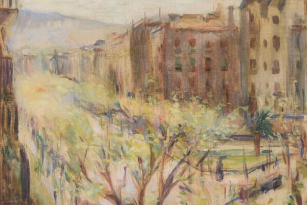 Francesc Vidal Gomá - Impressionist Street Scene, Barcelona 1931 - Image 5