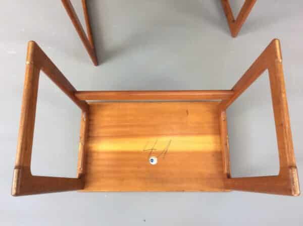 Danish Solid Teak Nesting Tables By CFC Silkeborg CFC Silkeborg Antique Tables 8