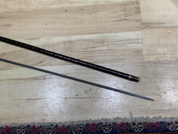 Gentleman’s walking stick sword stick with silver mounts - Image 19
