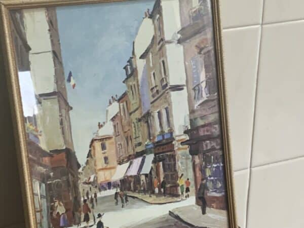 Stunning Pair of French Town Scenes Vivid Colours 1950's Prints - Image 6
