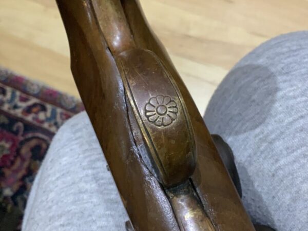 Flintlock pistol by Ketland London brass barrel - Image 14
