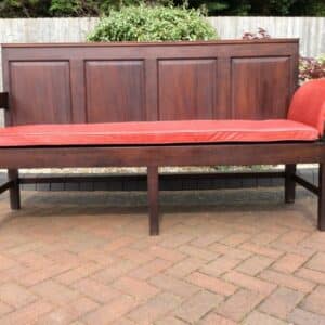 Georgian Mahogany Settle Bench Seat / Daybed Antique Daybed Antique Furniture