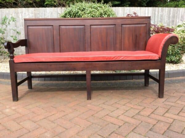 Georgian Mahogany Settle Bench Seat / Daybed Antique Daybed Antique Furniture 3