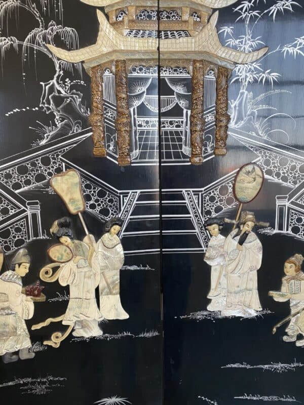 Large 20th century oriental screen - Image 5