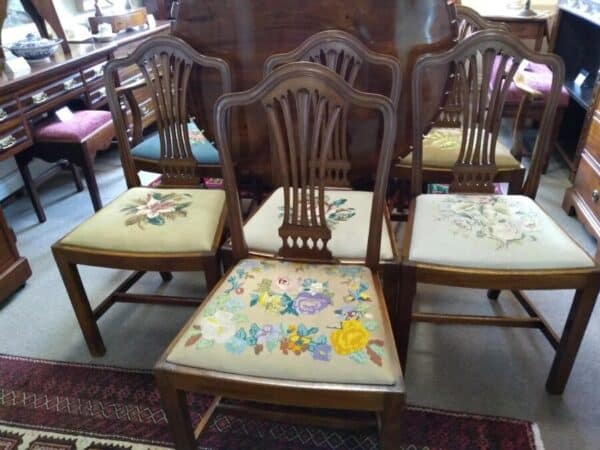 Six Hepplewhite Design Chairs