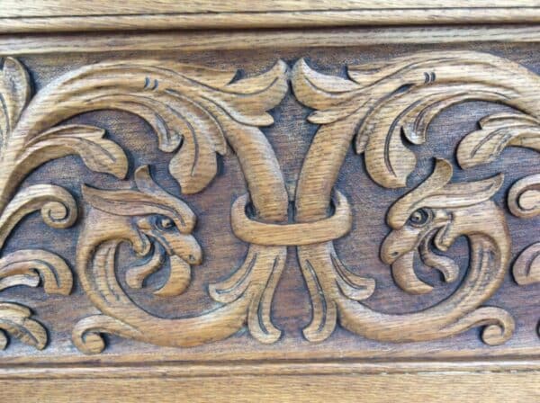 Small Arts and Crafts Oak Box Settle - Image 2
